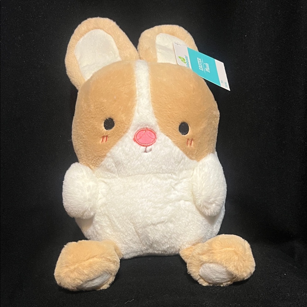 Cute Beige & White Plush Bunny Plushie